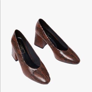 MARKS & SPENCER Block Heel Court Shoes